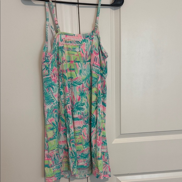 Lilly Pulitzer Luxletic dress. Tropical Print athletic dress - Pink, Teal & Lime - Picture 3 of 3